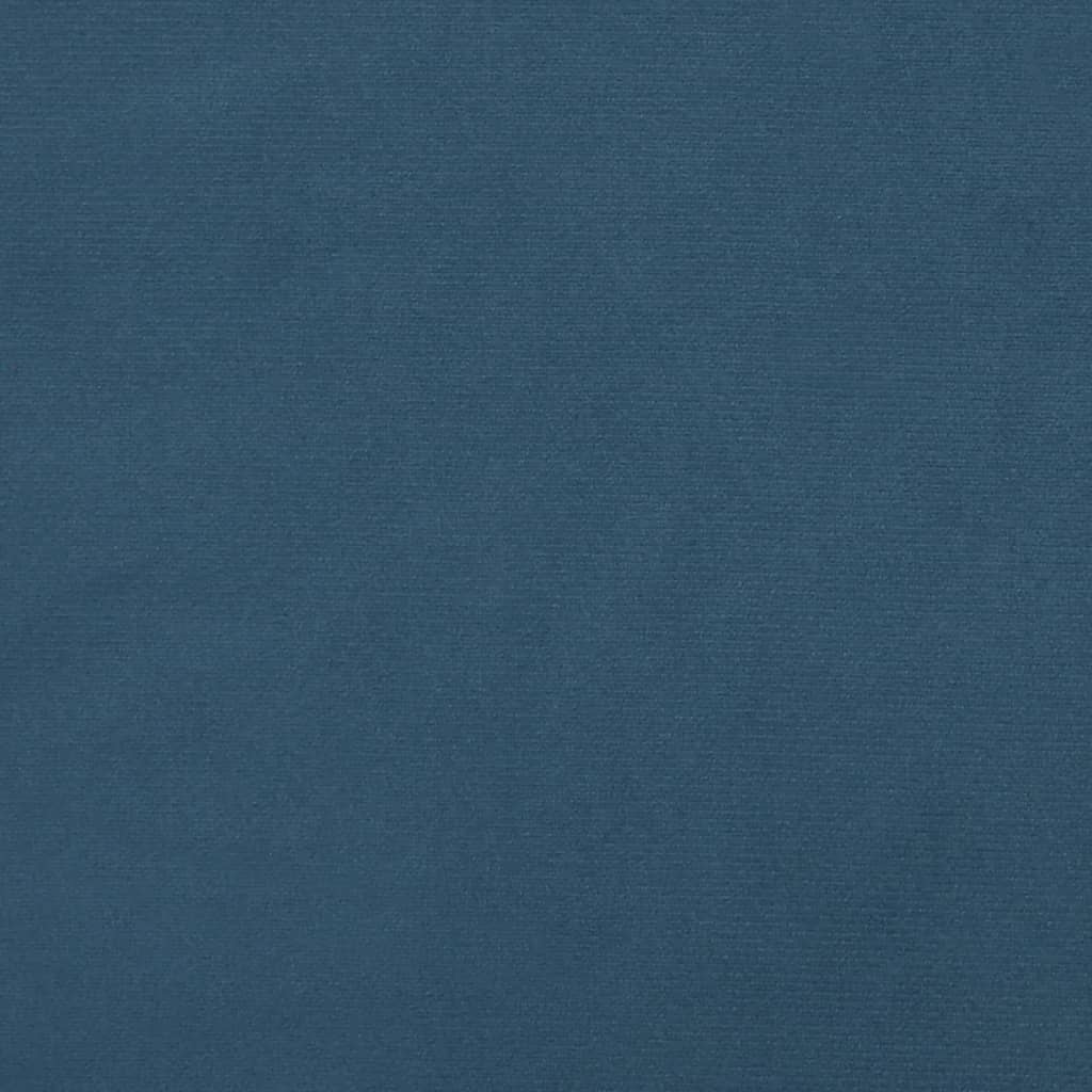 vidaXL Lovos rėmas, tamsiai mėlynos spalvos, 140x190cm, aksomas