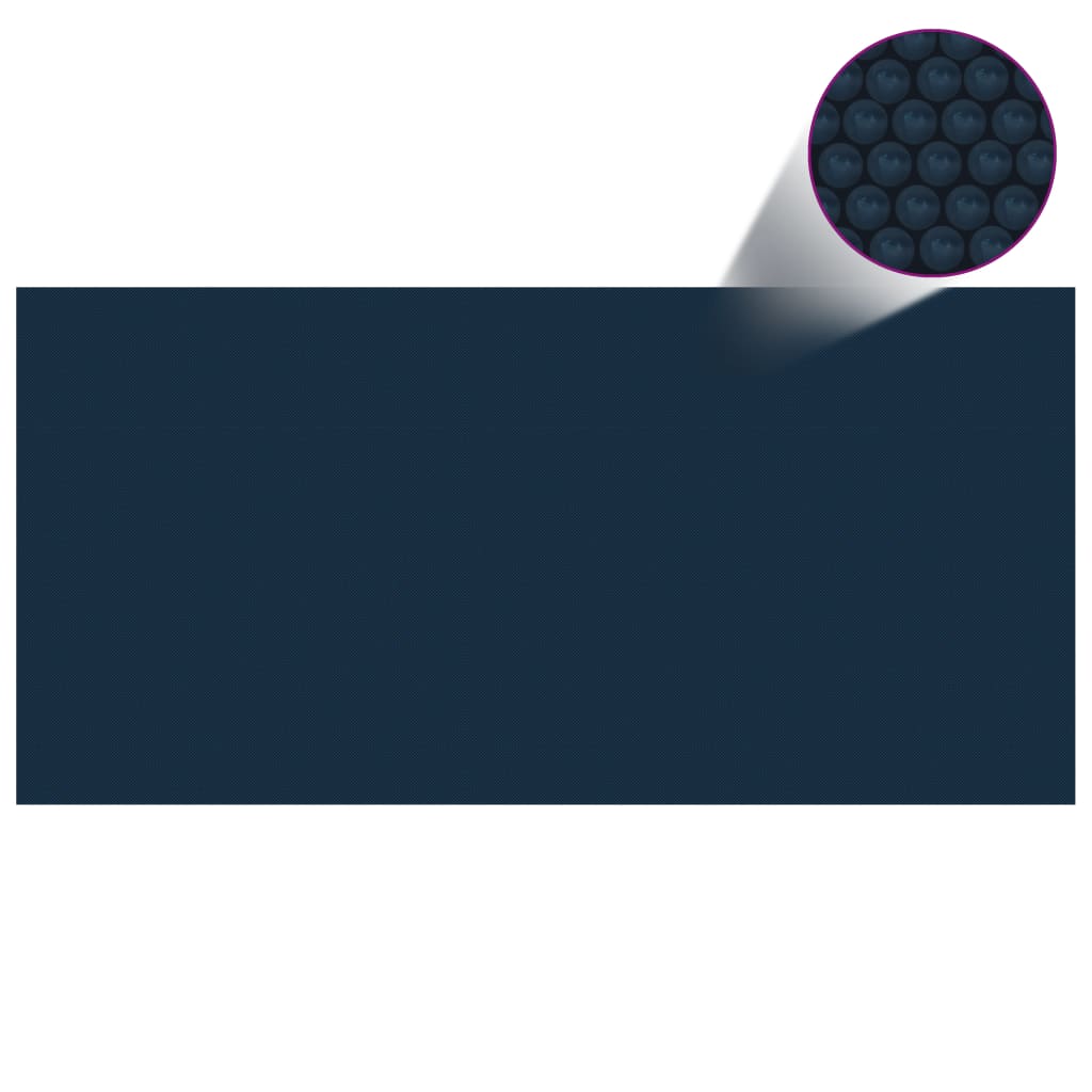 vidaXL Saulę sugerianti baseino plėvelė, juoda/mėlyna, 450x220cm, PE