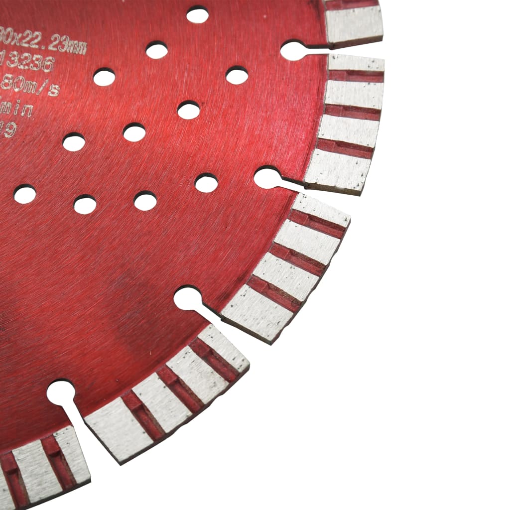 vidaXL Turbo deimantinis pjovimo diskas su angomis, plienas, 300mm