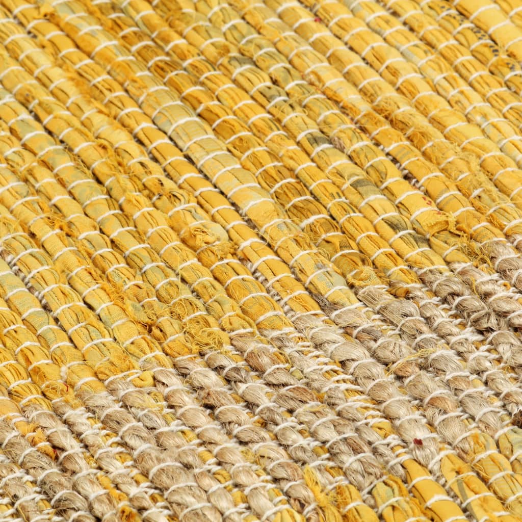 vidaXL Kilimas, geltonos spalvos, 160x230cm, džiutas
