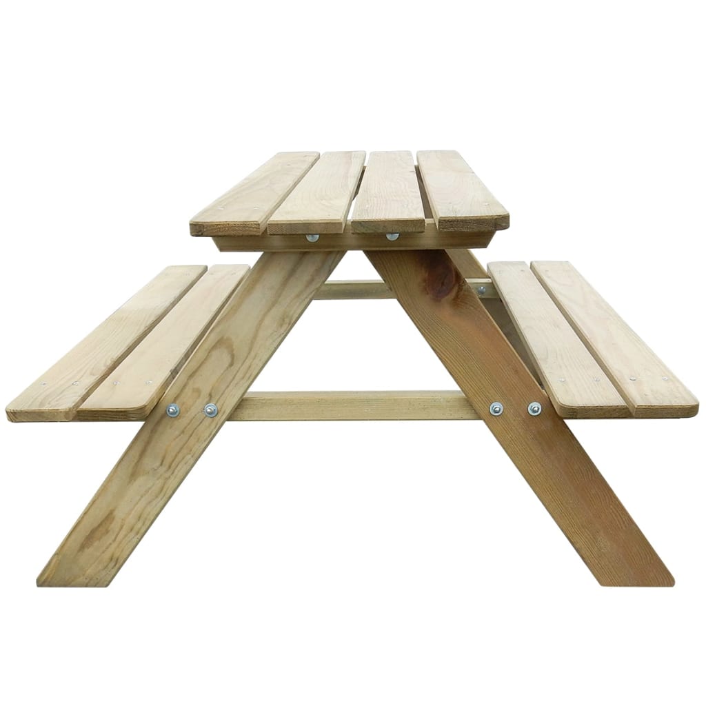 vidaXL Vaikų iškylų stalas, 89x89,6x50,8 cm, mediena