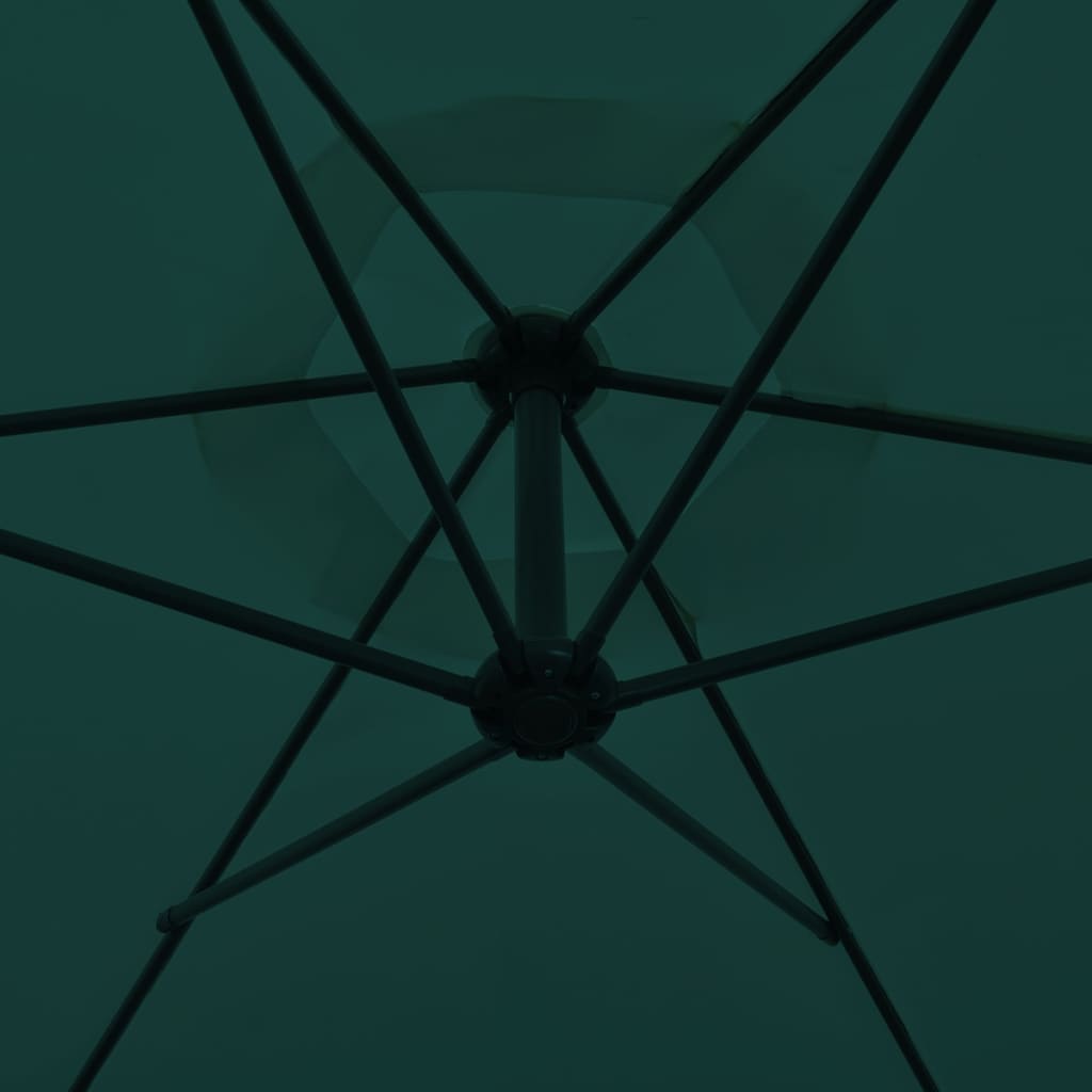 vidaXL Šoninis saulės skėtis, 3 m, žalias