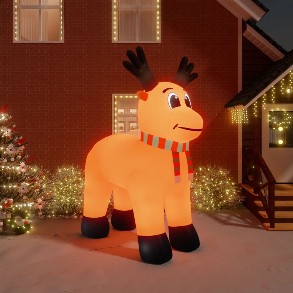 vidaXL Pripučiama kalėdinė dekoracija elnias su LED lemputėmis, 400cm