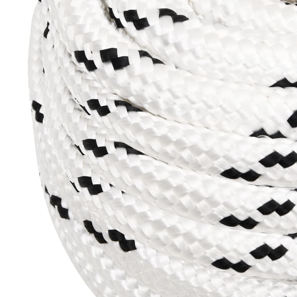 vidaXL Darbo virvė, baltos spalvos, 18mm, 50m, poliesteris