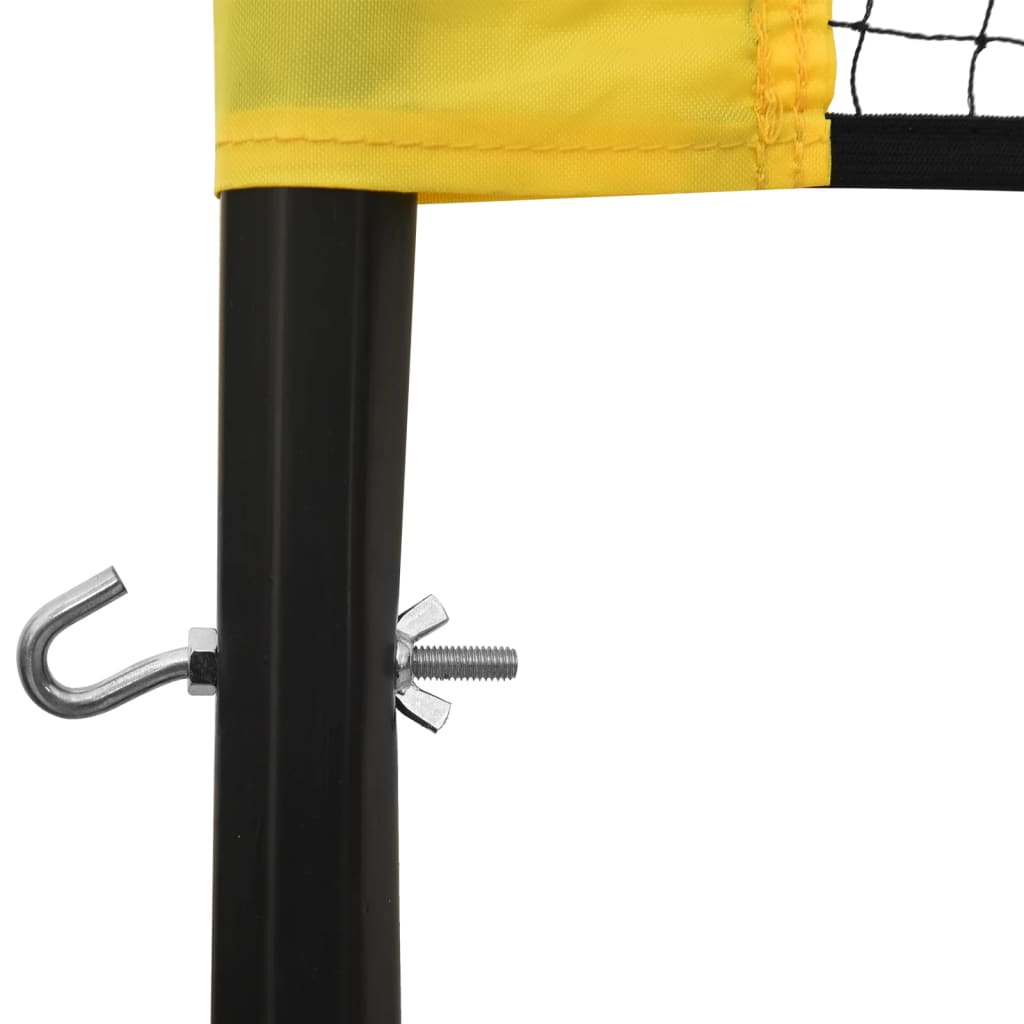 vidaXL Badmintono tinklas, geltonas ir juodas, 600x155cm, PE audinys