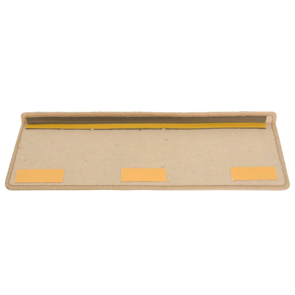 vidaXL Laiptų kilimėliai, 15vnt., auksinės spalvos, 65x21x4cm