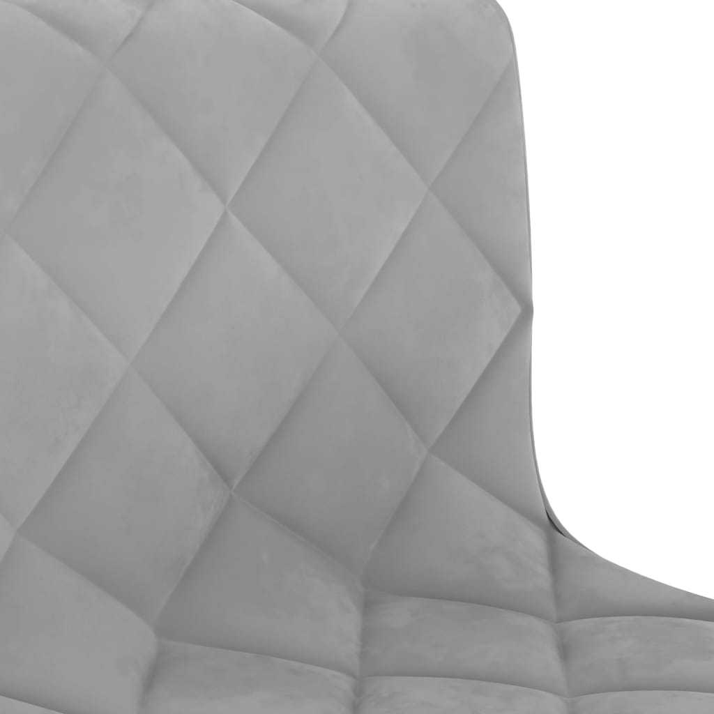 vidaXL Pasukamos valgomojo kėdės, 4vnt., šviesiai pilkos, aksomas
