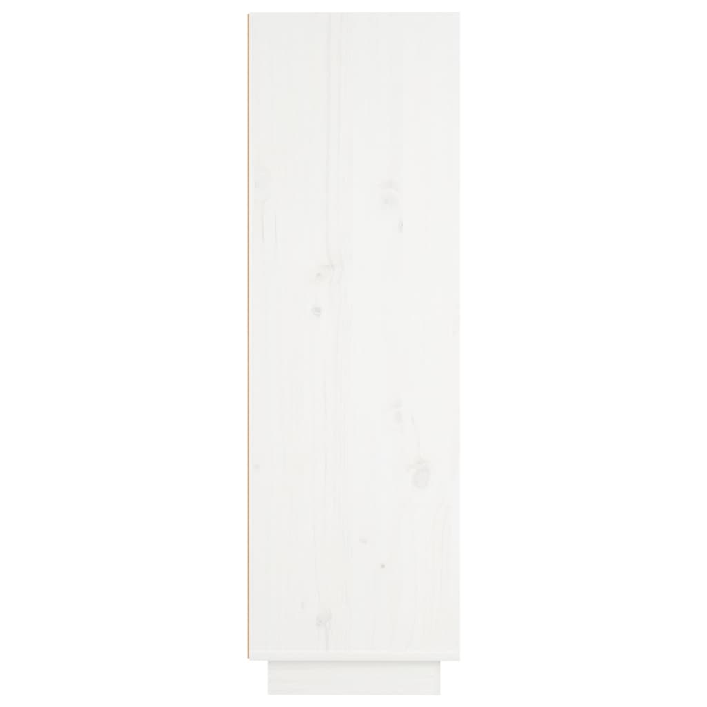 vidaXL Komoda, baltos spalvos, 37x34x110cm, pušies medienos masyvas