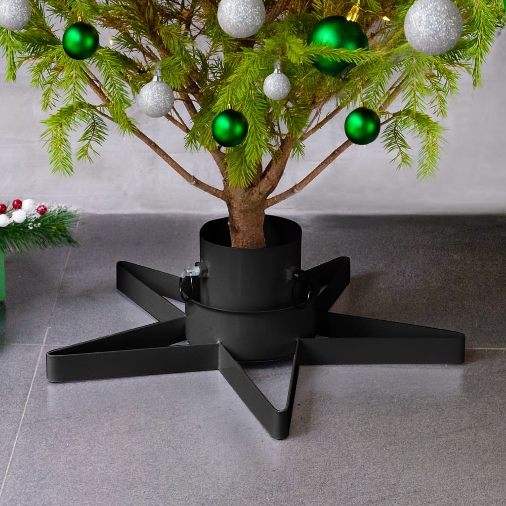 vidaXL Kalėdų eglutės stovas, juodos spalvos, 47x47x13,5cm