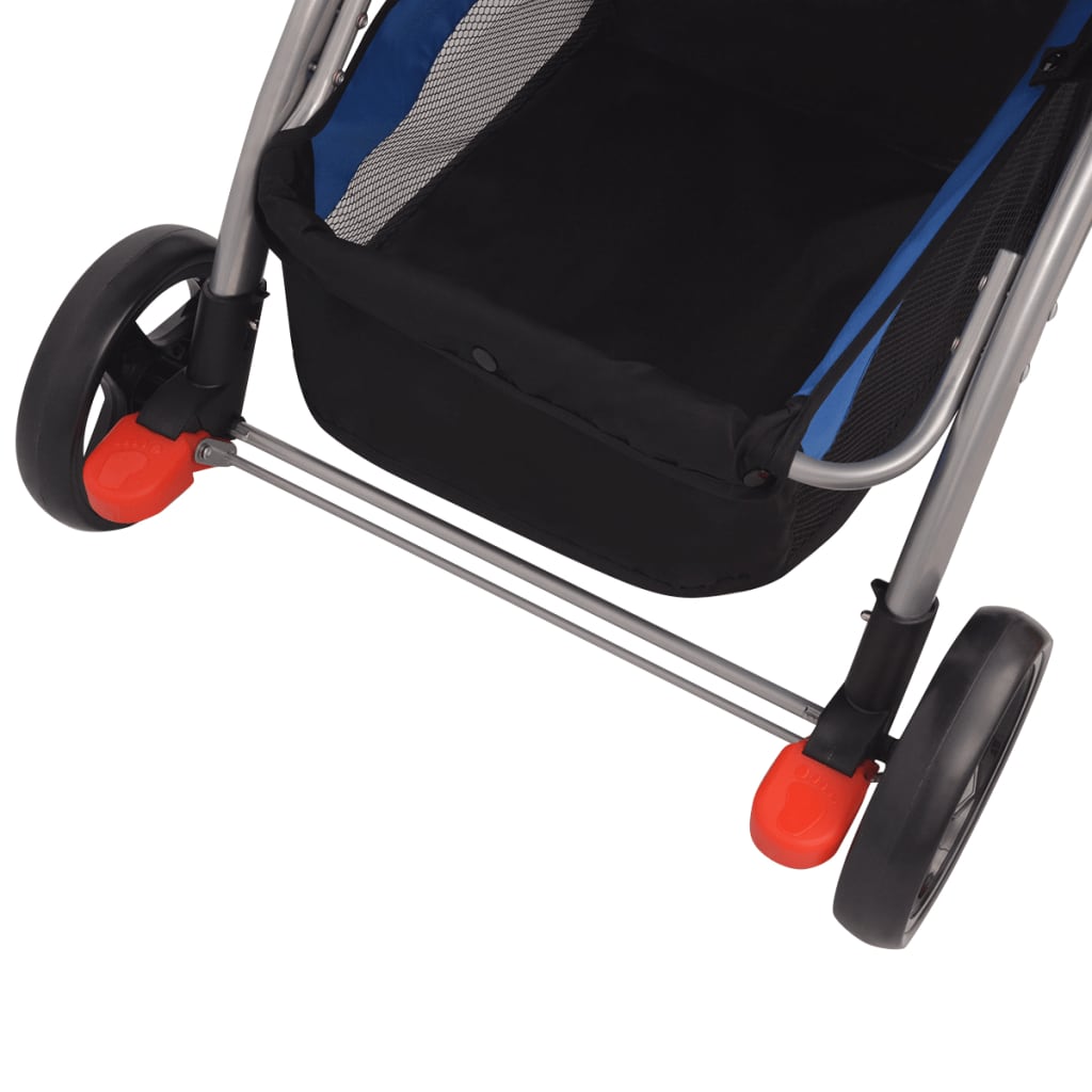 vidaXL Vaikiškas vežimėlis, mėlynas, 102x52x100 cm
