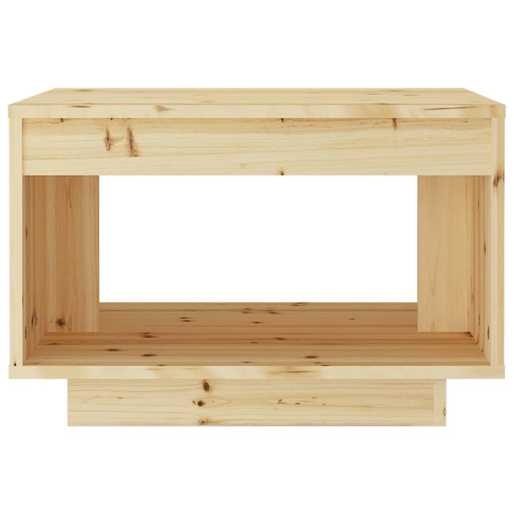 vidaXL Kavos staliukas, 50x50x33,5cm, eglės medienos masyvas