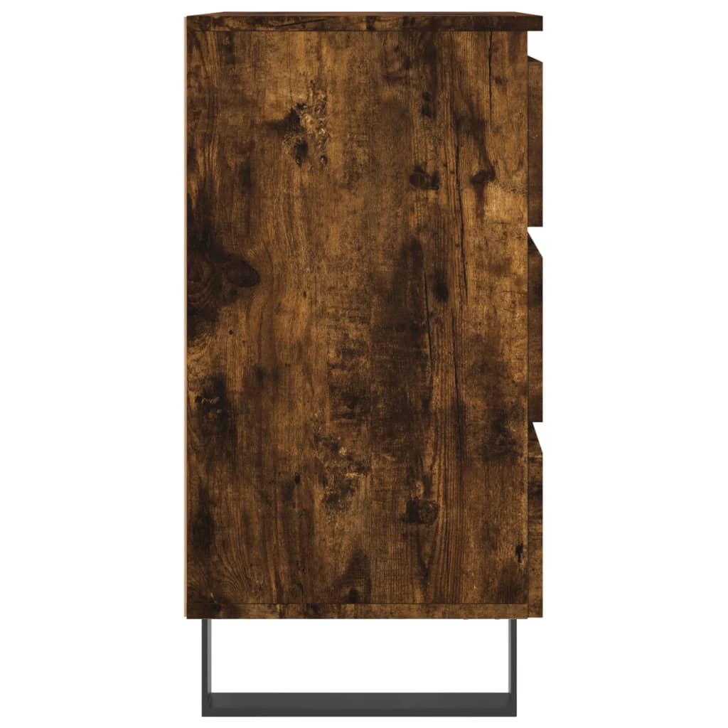 vidaXL Naktinė spintelė, dūminio ąžuolo, 40x35x69cm, apdirbta mediena