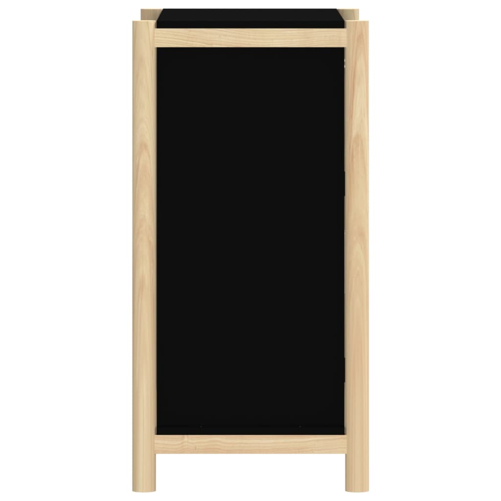vidaXL Šoninė spintelė, juodos spalvos, 62x38x75cm, apdirbta mediena