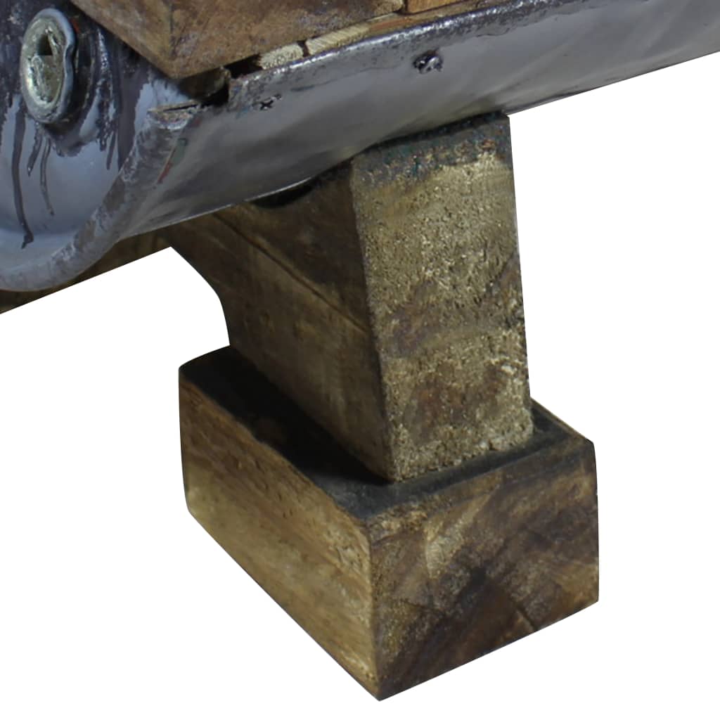 vidaXL Kavos staliukas, masyvi perdirbta mediena, 90x50x35cm