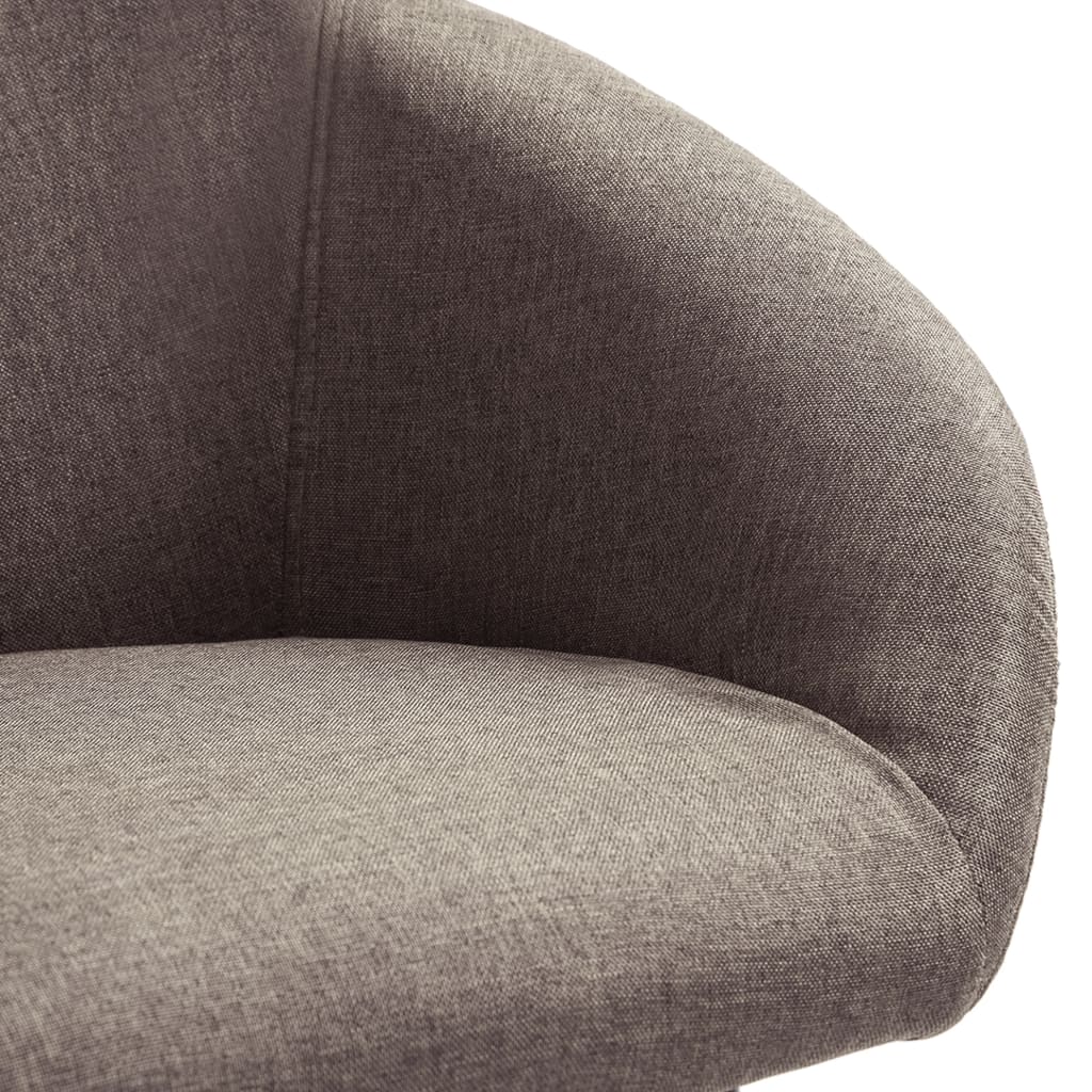 vidaXL Valgomojo kėdės, 4 vnt., taupe spalvos, audinys (2x283468)