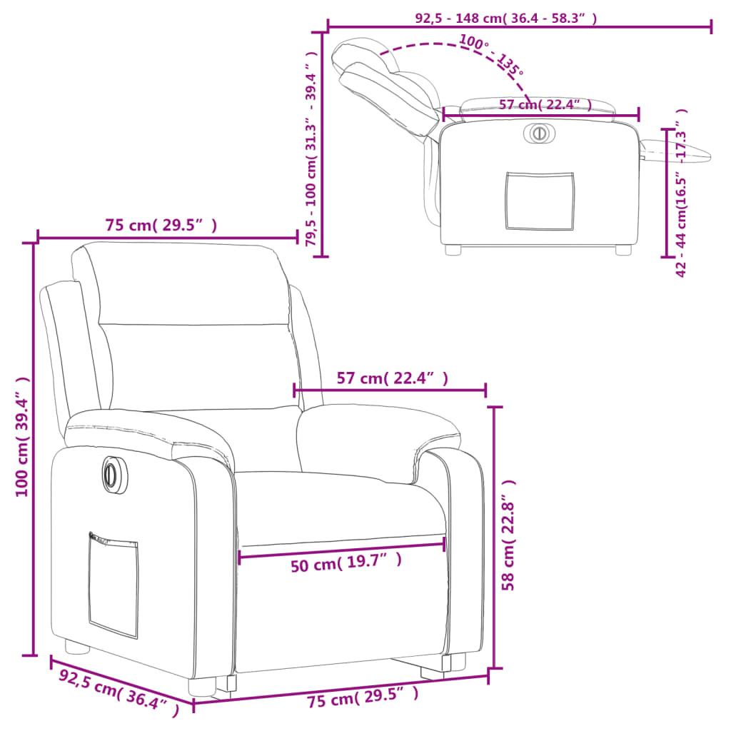 vidaXL Atsistojantis atlošiamas krėslas, šviesiai pilkas, aksomas