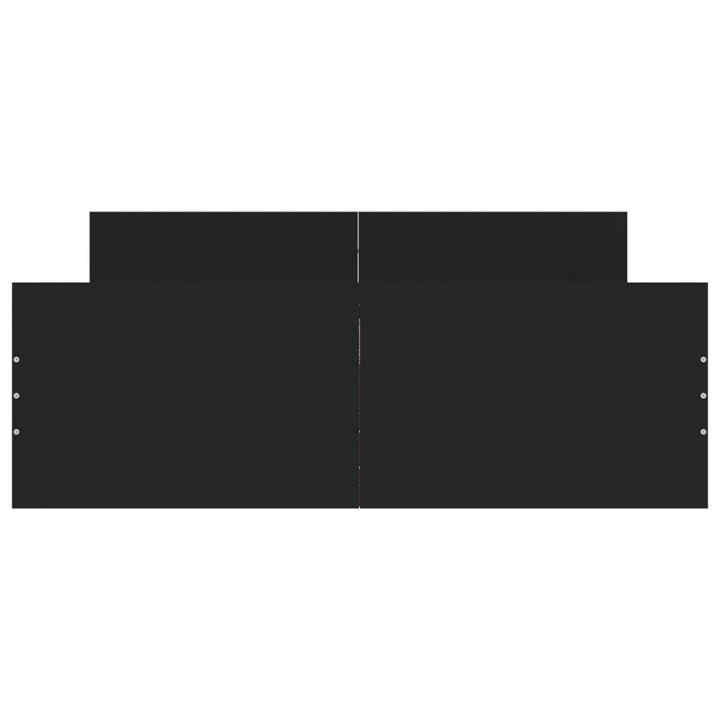 vidaXL Lovos rėmas su galvūgaliu ir kojūgaliu, juodas, 120x200cm