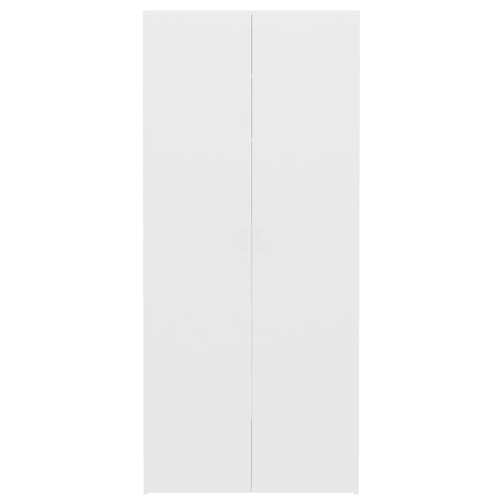 vidaXL Spintelė batams, baltos spalvos, 80x35,5x180 cm, MDP