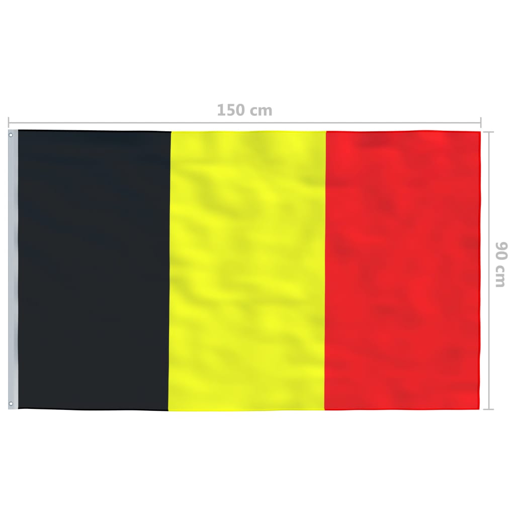 vidaXL Belgijos vėliava, 90x150cm