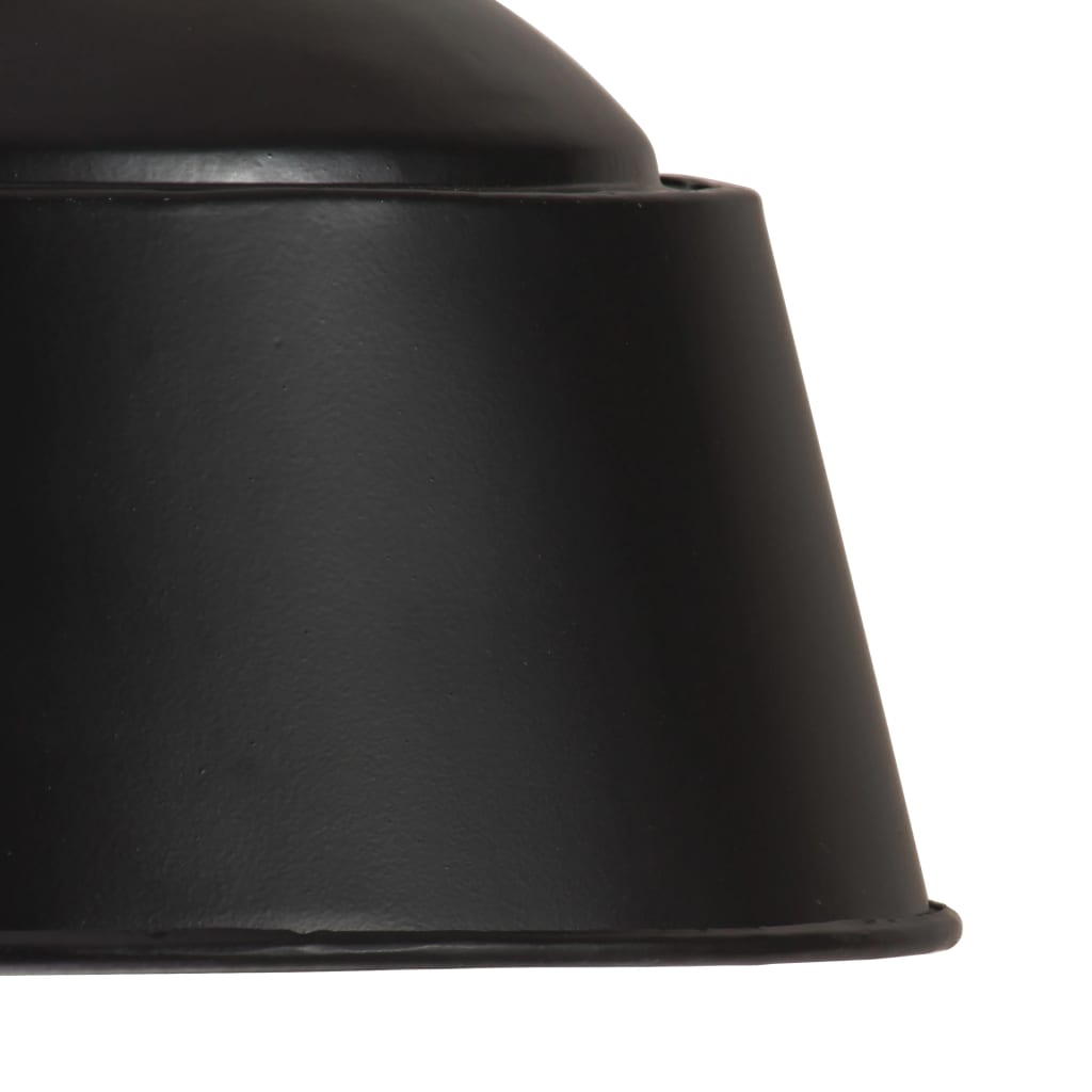 vidaXL Kabantis šviestuvas, juodas, 32cm, E27, pramoninio stiliaus