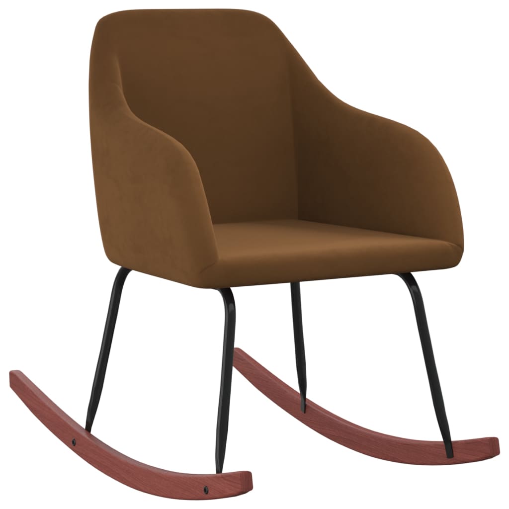 vidaXL Supama kėdė, rudos spalvos, aksomas