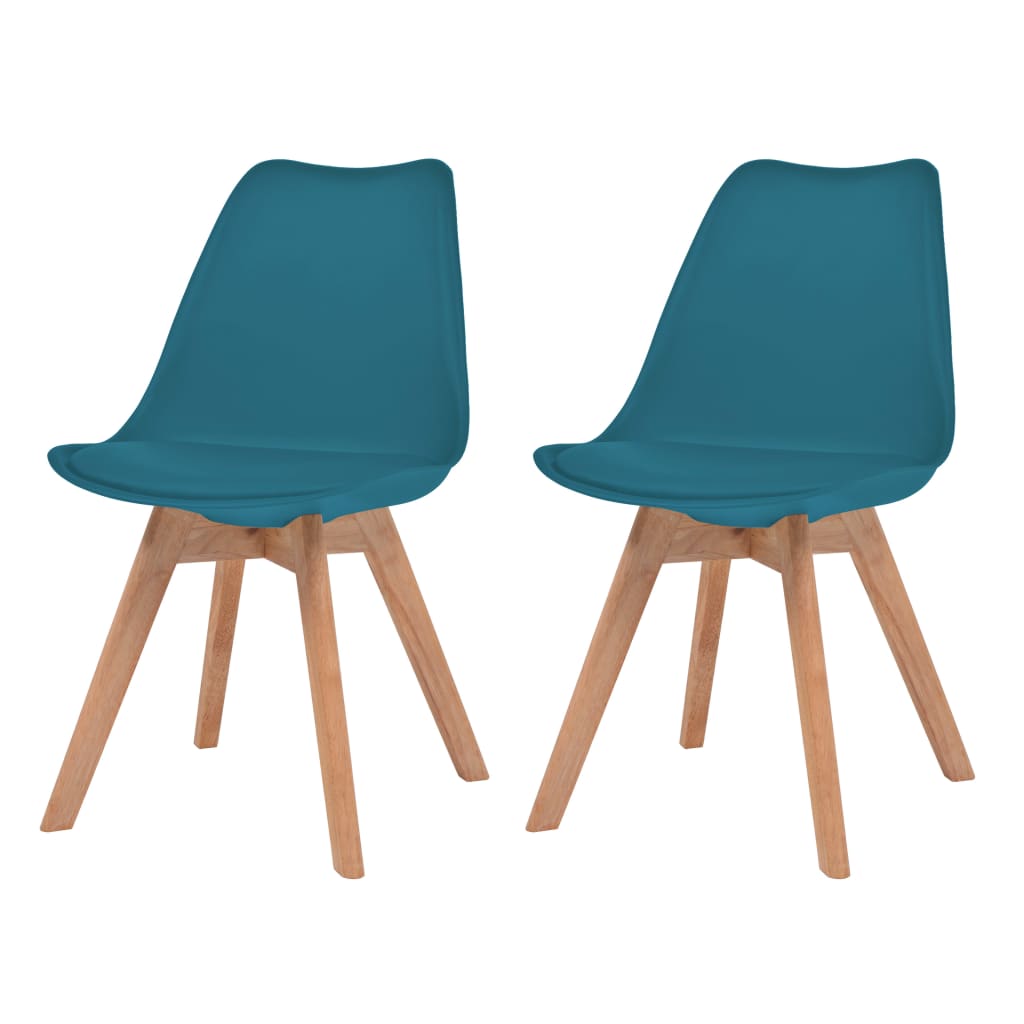 vidaXL Valgomojo kėdės, 2vnt., turkio spalvos, plastikas