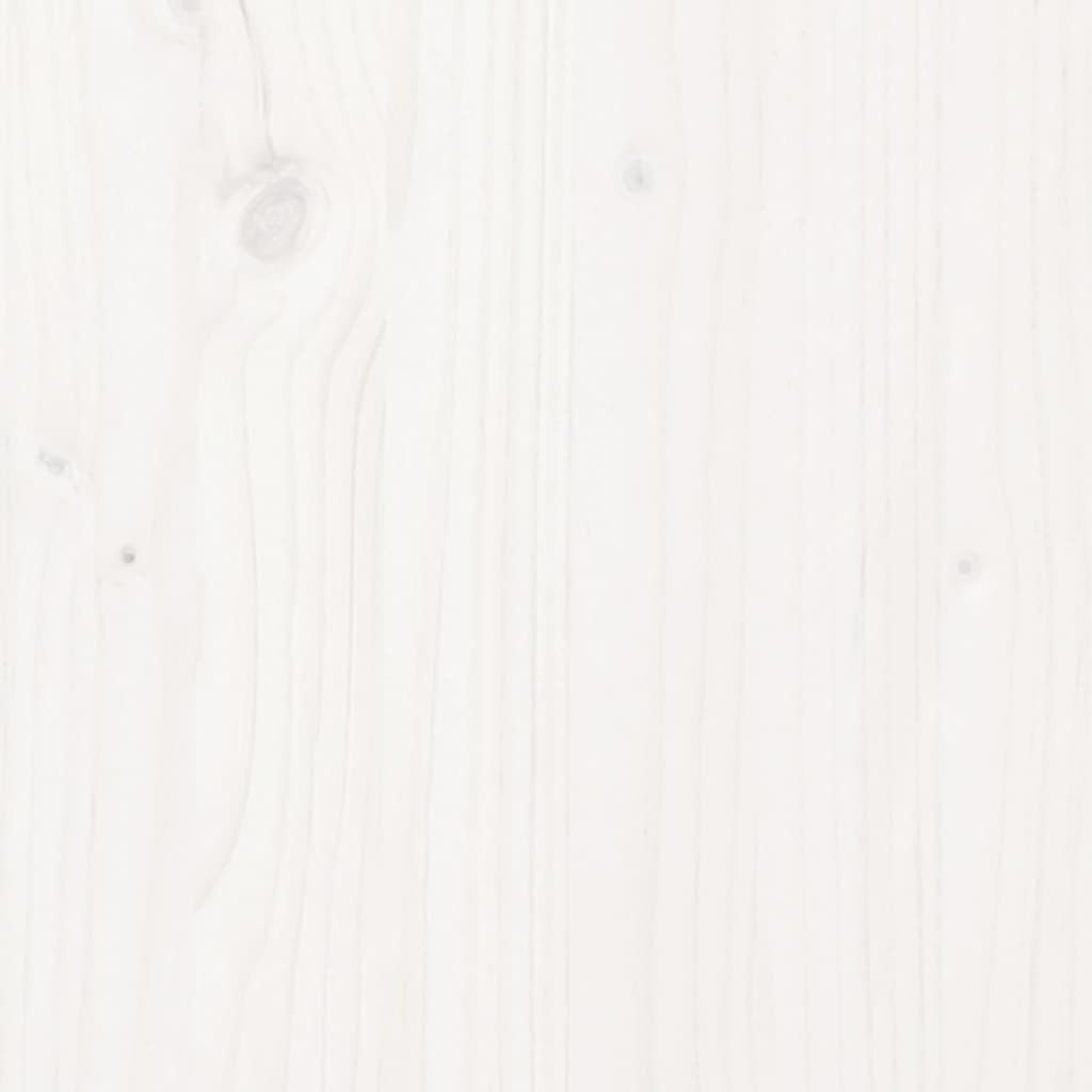 vidaXL Lovos rėmas, baltas, 75x190cm, pušies masyvas, vienvietis