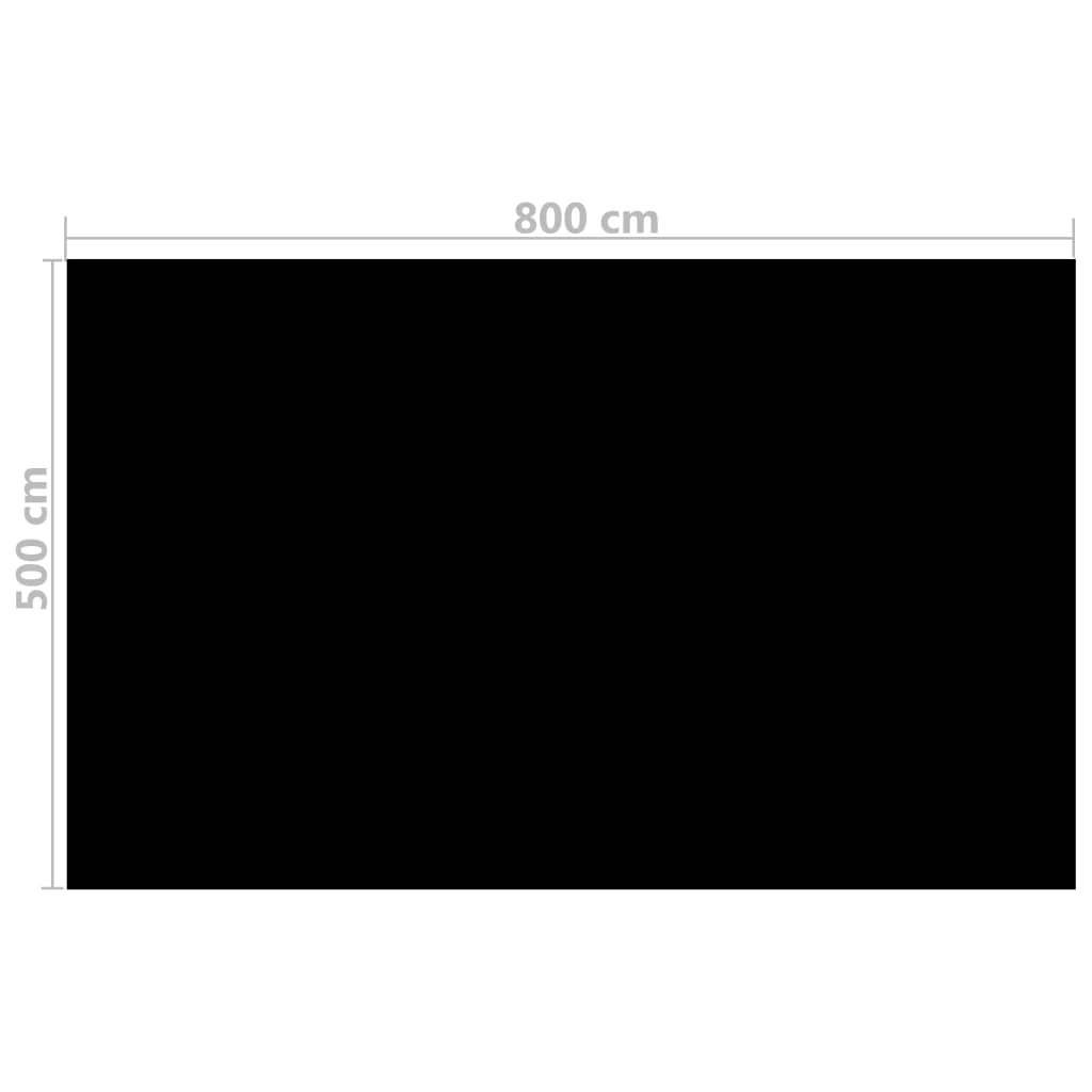 vidaXL Baseino uždangalas, juodos spalvos, 800x500cm, PE, stačiakampis
