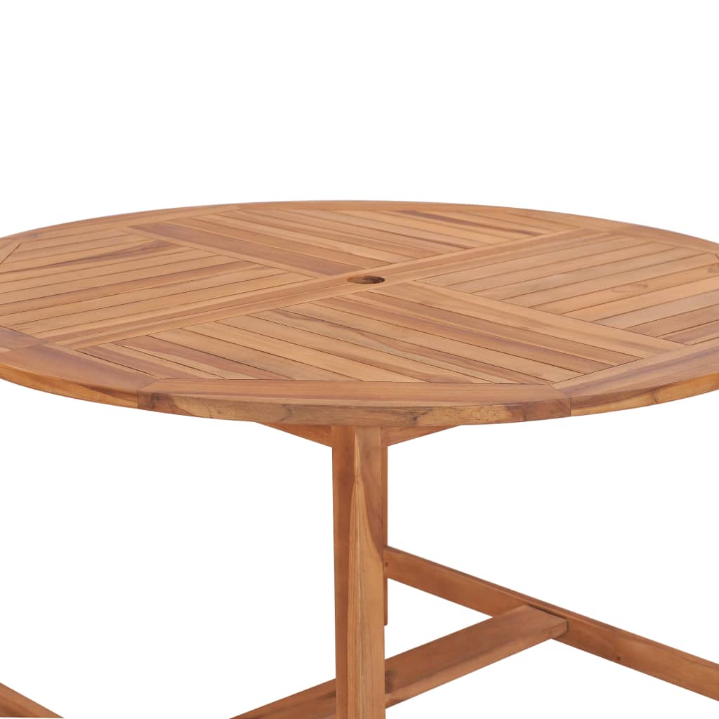 vidaXL Sodo stalas, 120x76cm, tikmedžio medienos masyvas