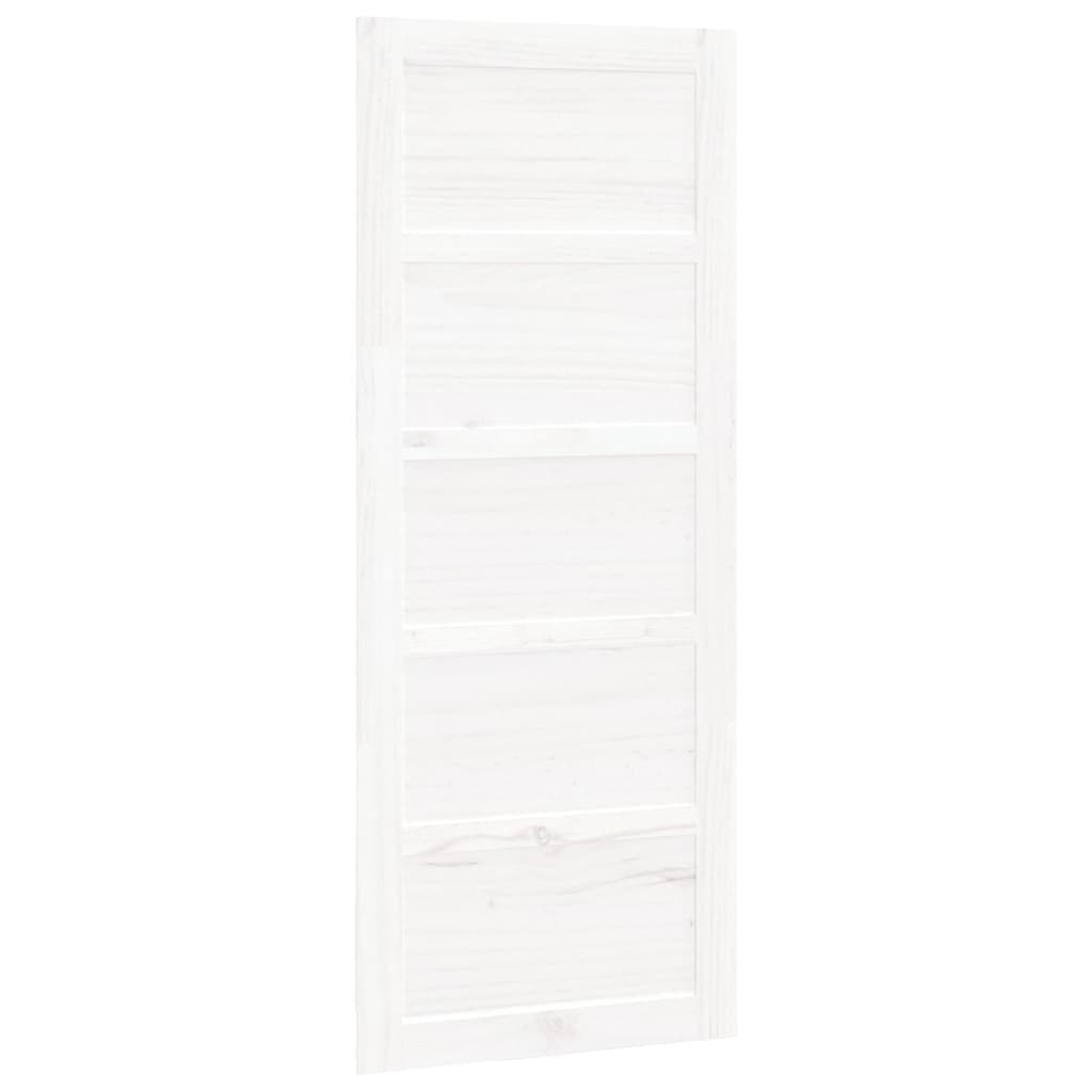 vidaXL Tvarto durys, baltos, 80x1,8x204,5cm, pušies medienos masyvas