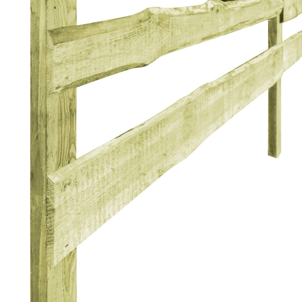 vidaXL Sodo tvoros su 3 skersiniais, 4vnt., 510x120cm, pušies mediena