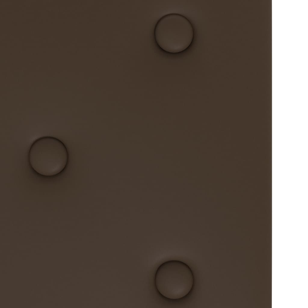 vidaXL Sienų plokštės, 12vnt., rudos, 90x30cm, dirbtinė oda, 3,24m²