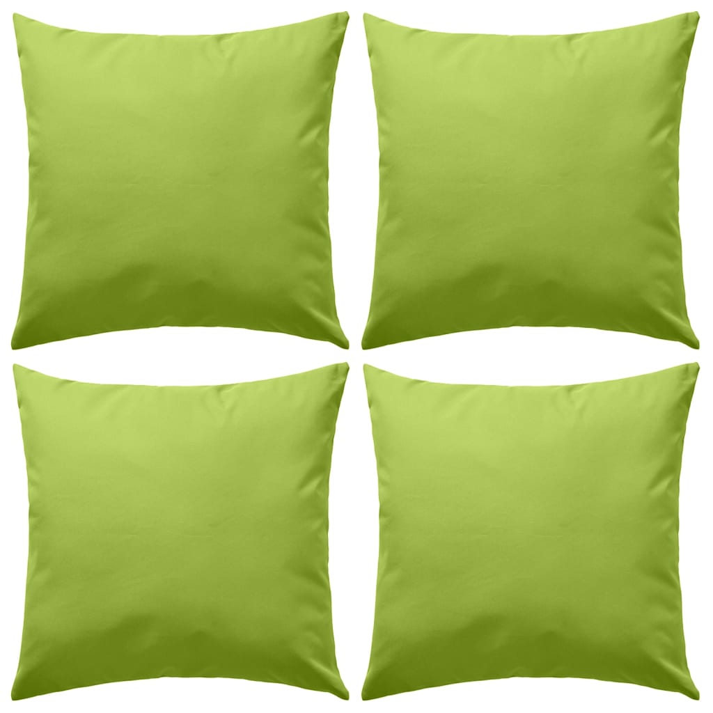 vidaXL Lauko pagalvės, 4 vnt., obuolio žalios spalvos, 45x45 cm