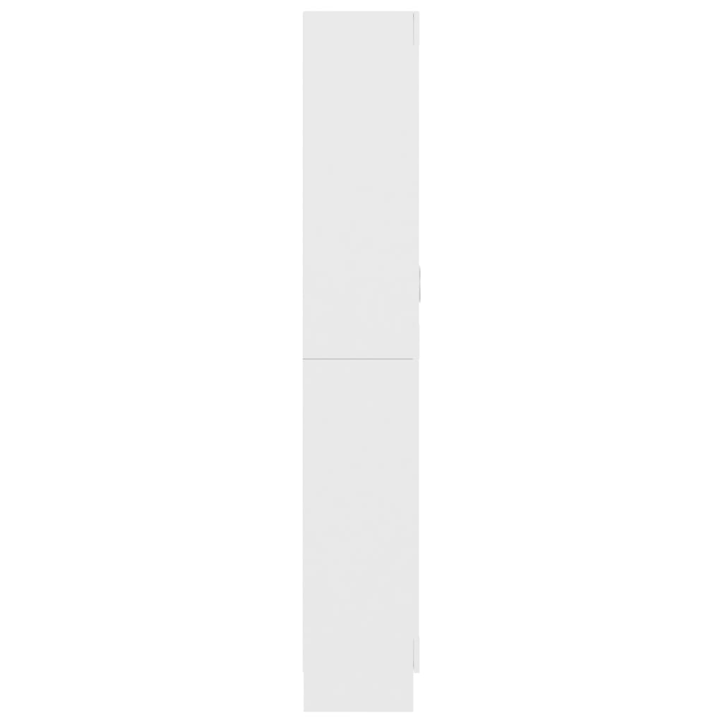 vidaXL Vitrininė spintelė, baltos spalvos, 82,5x30,5x185,5cm, MDP