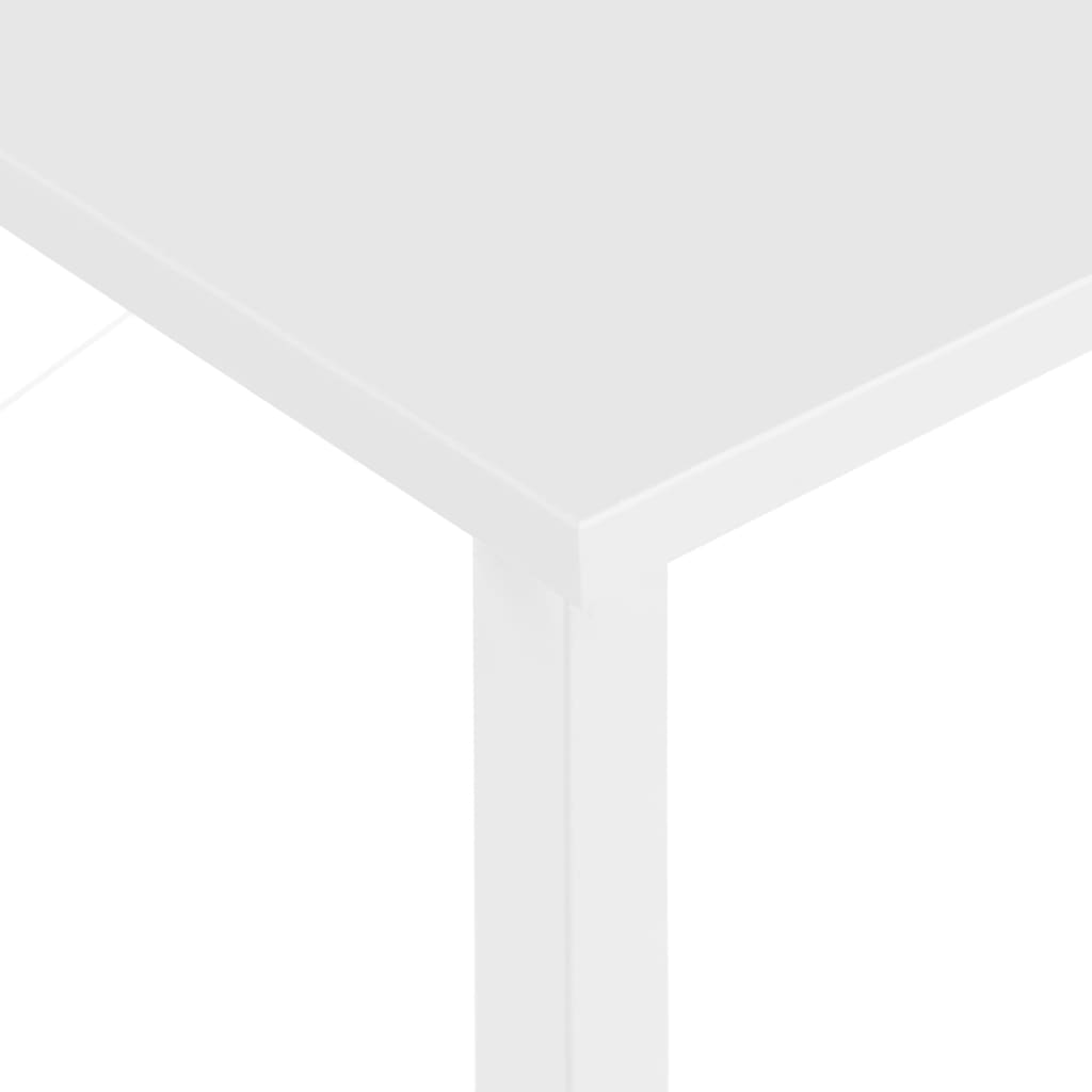vidaXL Kompiuterio stalas, baltos spalvos, 80x40x72cm, MDF ir metalas