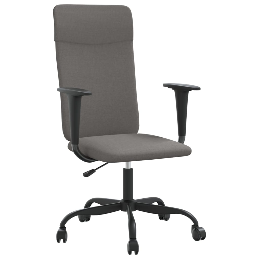 vidaXL Biuro kėdė, tamsiai pilka, audinys, reguliuojamo aukščio