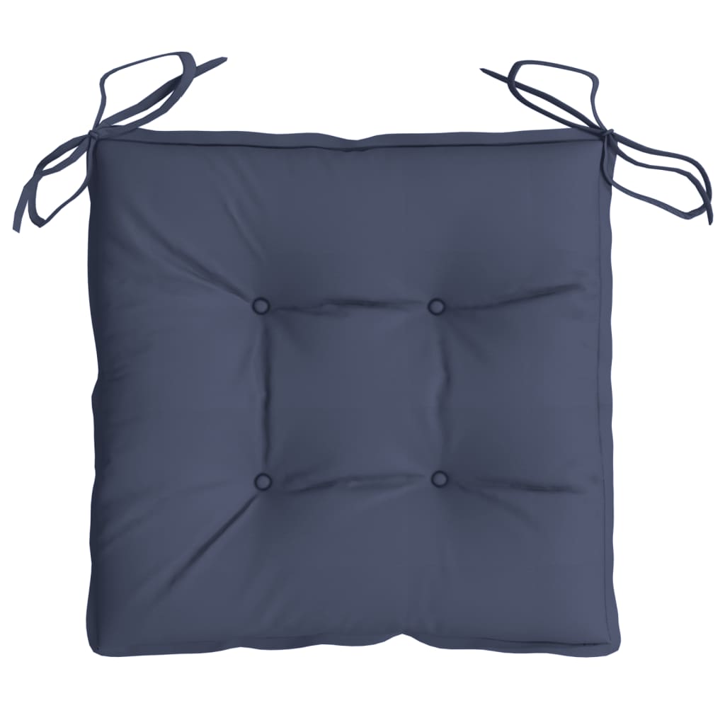 vidaXL Kėdės pagalvėlės, 6vnt., tamsiai mėlynos, 40x40x7cm, audinys
