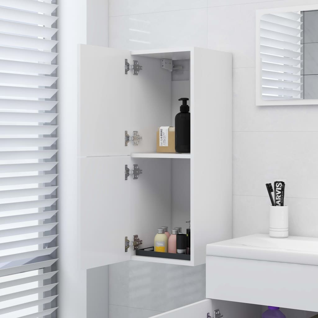vidaXL Vonios kambario spintelė, baltos spalvos, 30x30x80cm, MDP