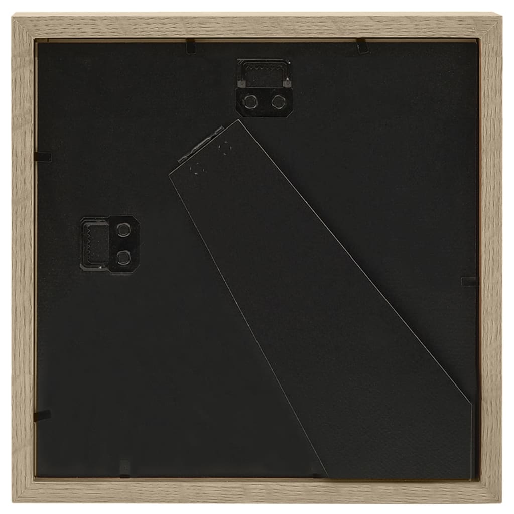 vidaXL 3D Nuotraukų rėmeliai, 3vnt., tamsios medienos, 28x28cm