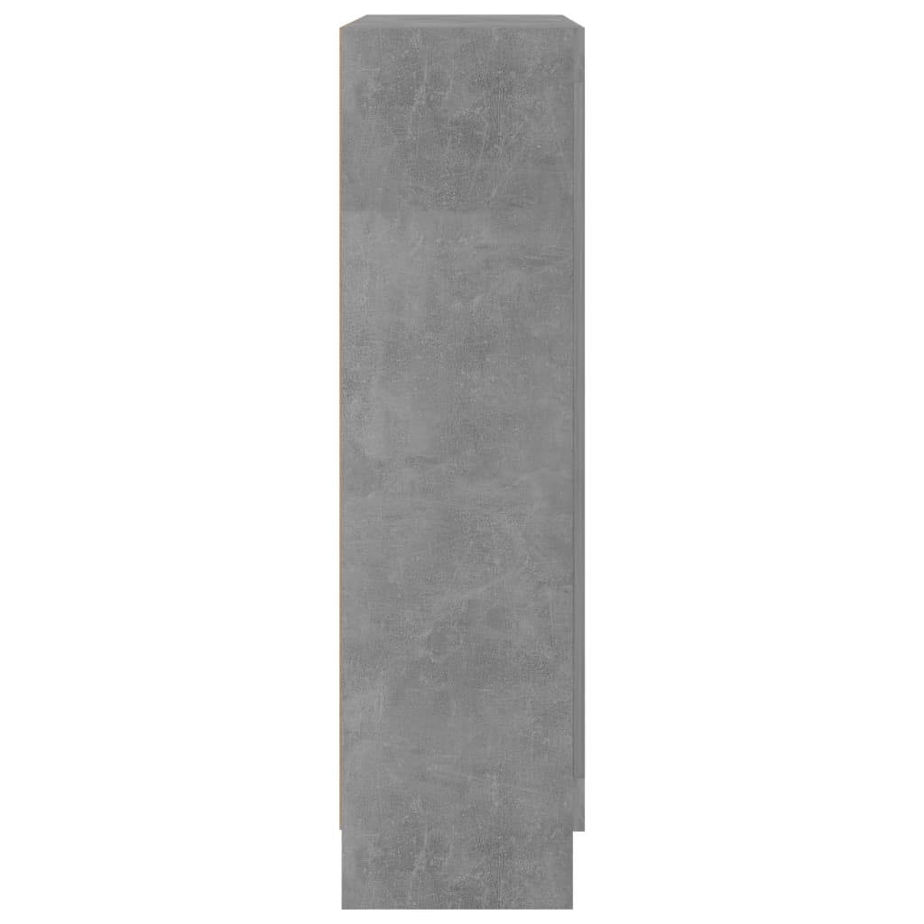 vidaXL Spintelė knygoms, betono pilkos spalvos, 82,5x30,5x115cm, MDP
