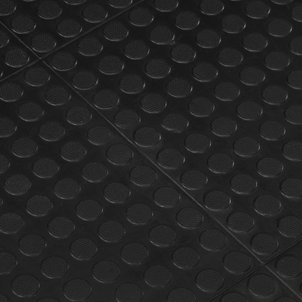 vidaXL Guminė grindų plytelė, juodos spalvos, 90x120cm, 12mm