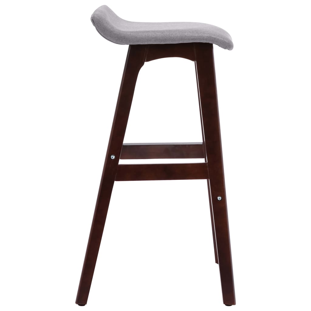vidaXL Baro kėdės, 2vnt., šviesiai pilkos spalvos, audinys