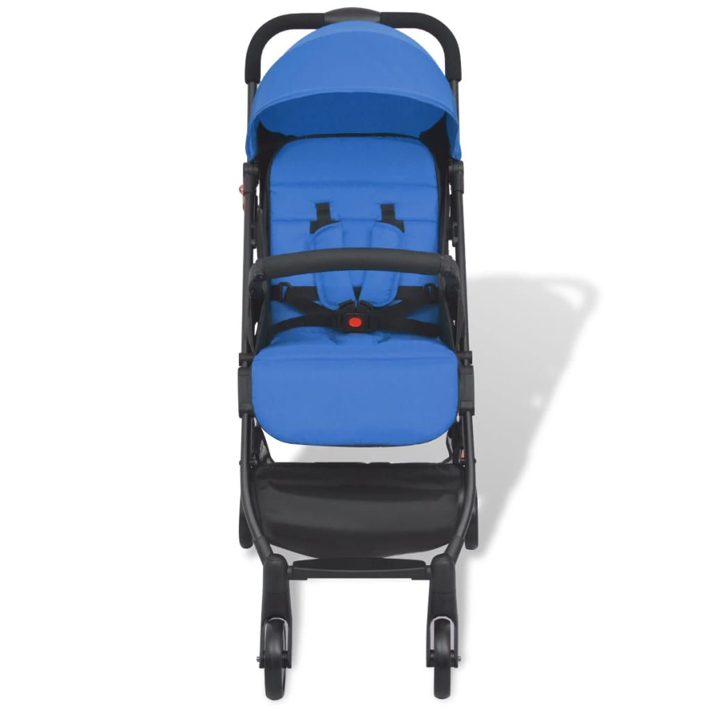 vidaXL Vaikiškas vežimėlis, mėlynas, 89x47,5x104 cm