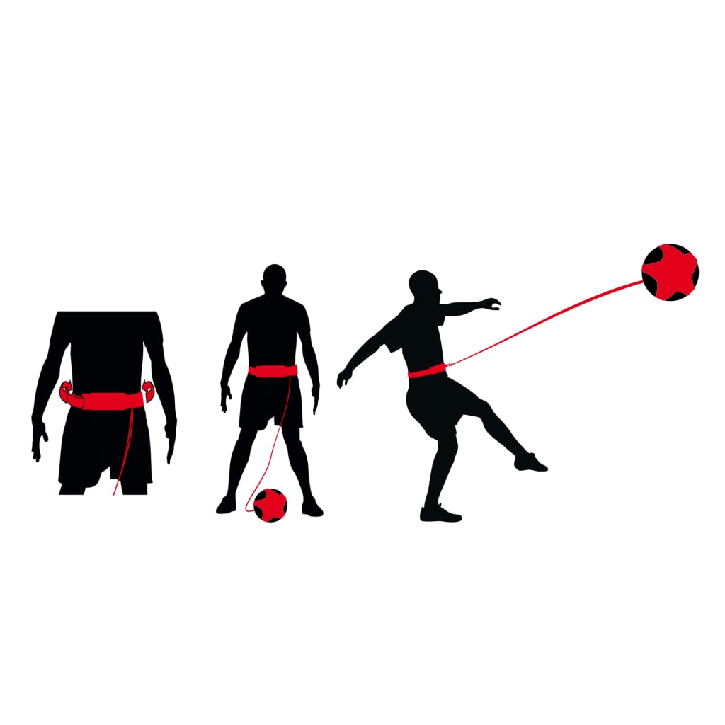 Avento Futbolo įgūdžių lavinimo diržas, juodos ir raudonos spalvos