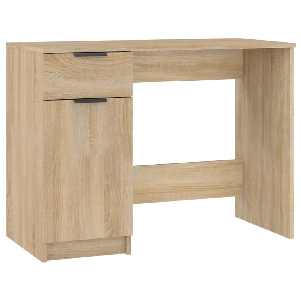 vidaXL Rašomasis stalas, ąžuolo spalvos, 100x50x75cm, mediena
