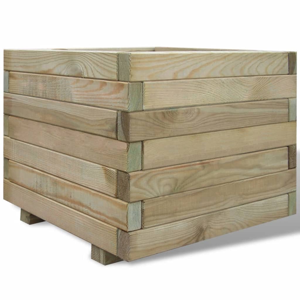 vidaXL Vazonas, 50x50x40cm, mediena, kvadratinis, aukštas