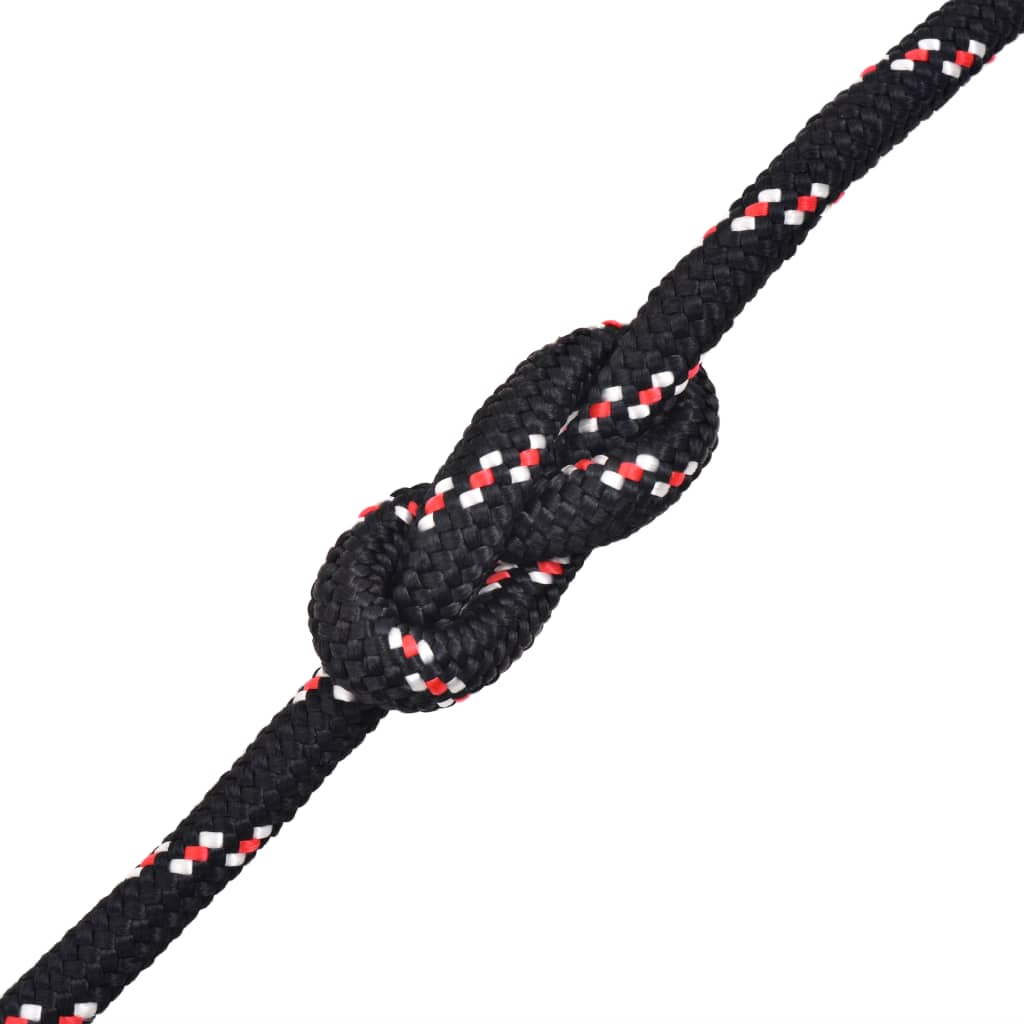 vidaXL Jūrinė virvė, polipropilenas, 14mm, 50m, juoda