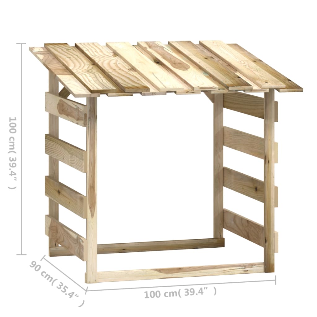 vidaXL Pergolė su stogeliu, 100x90x100cm, impregnuota pušies mediena