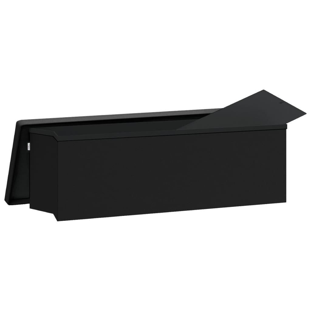 vidaXL Suoliukas-daiktadėžė, juodos spalvos, PVC, sulankstomas