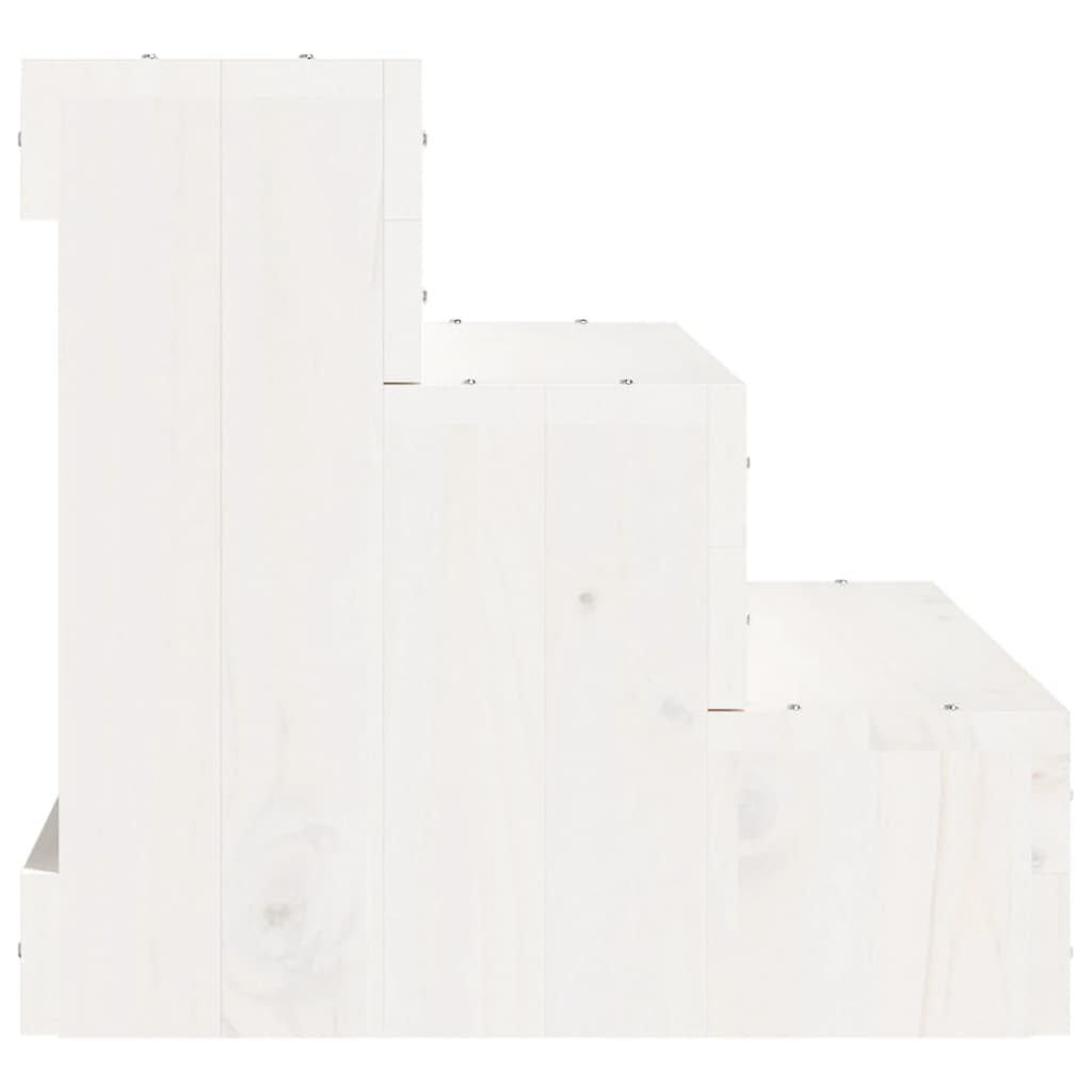 vidaXL Laipteliai augintiniams, balti, 40x37,5x35cm, pušies masyvas